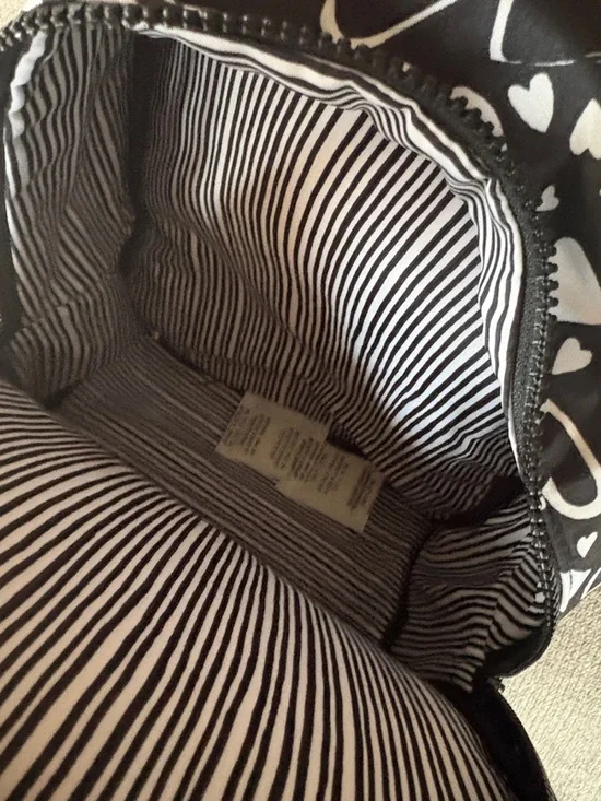 BRIGHTON Endless Love Black & White Heart Print Backpack NEW - Picture 6 of 8